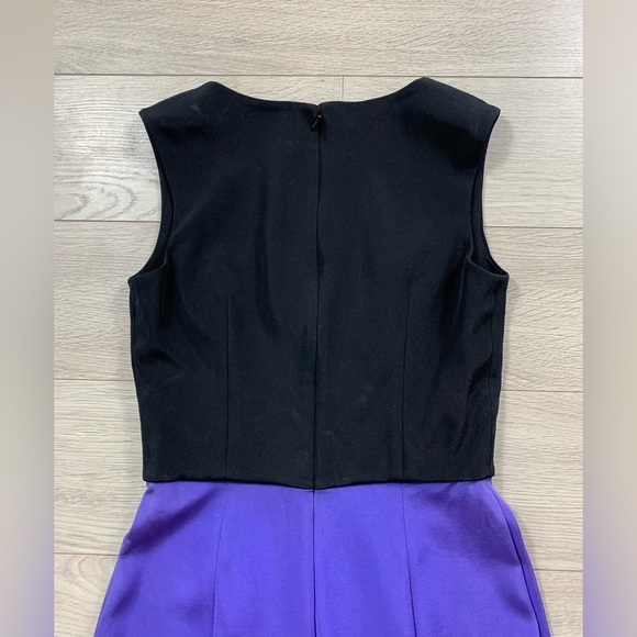 Jay Godfrey Black Purple Silk Sheath Cocktail Dress - Picture 6 of 13